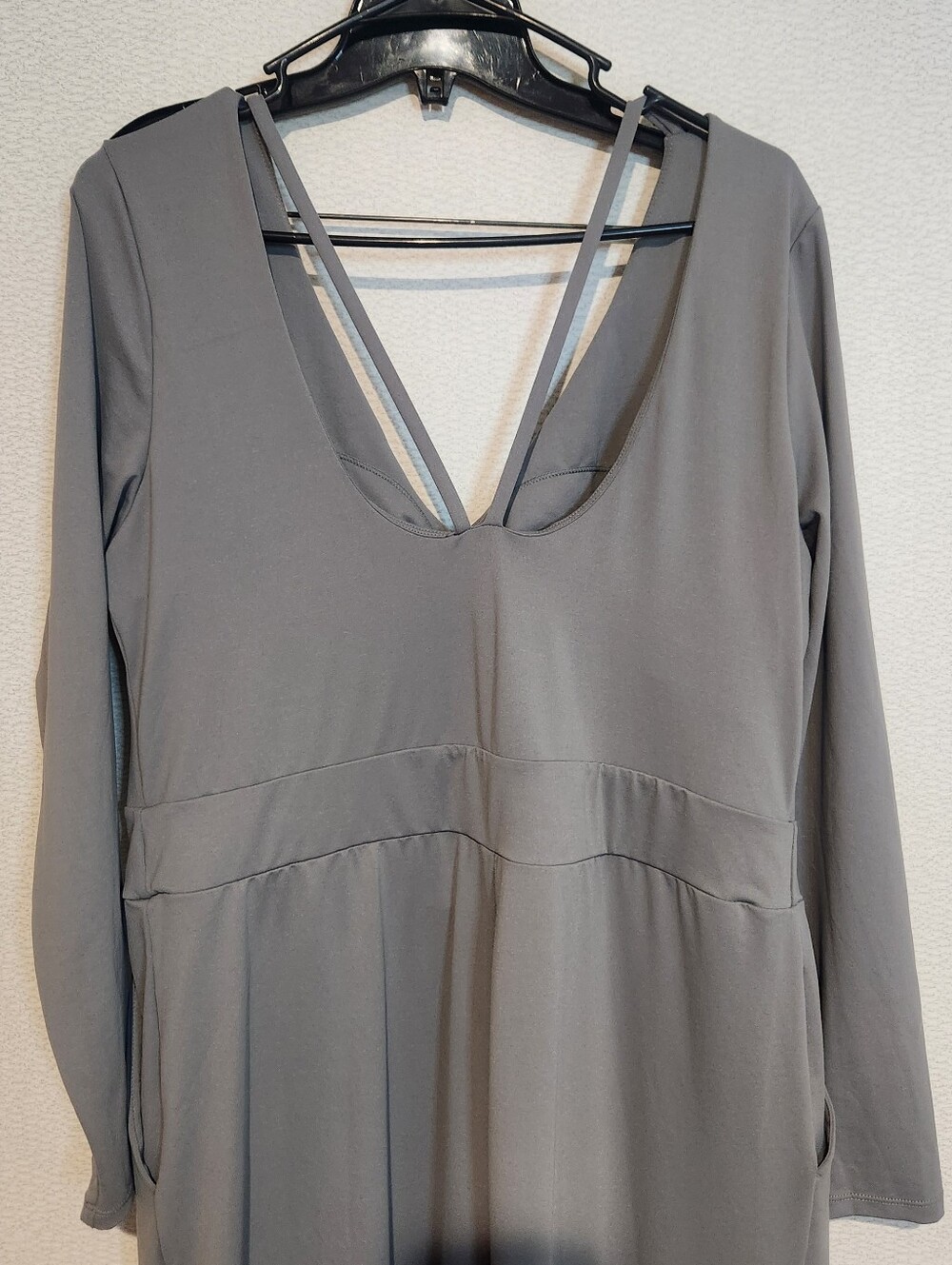 Halara Womens V Neck Backless Long Sleeve Wide Leg Jumpsuit Xtra Large - Picture 7 of 11